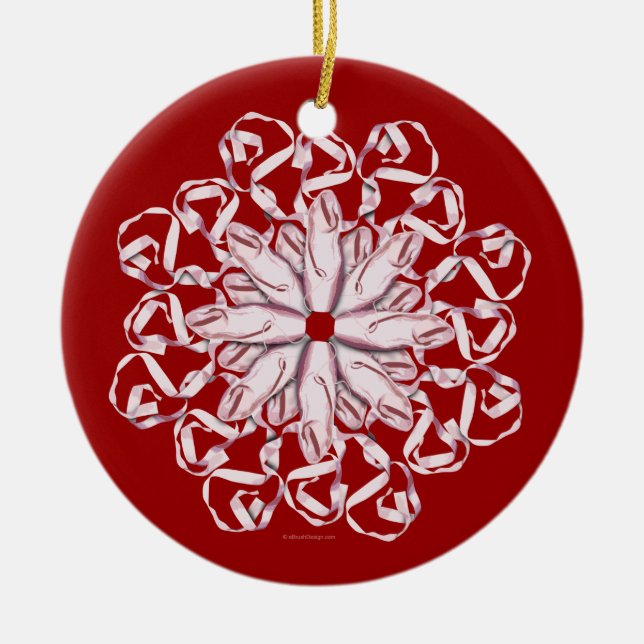 Adorno De Cerámica Patrón de ballet (rosa) (Frente)