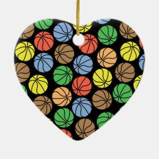 Adorno De Cerámica Patrón de baloncesto colorido