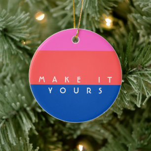 Adorno De Cerámica Patrón de Bloque de Color Moderno Personalizado