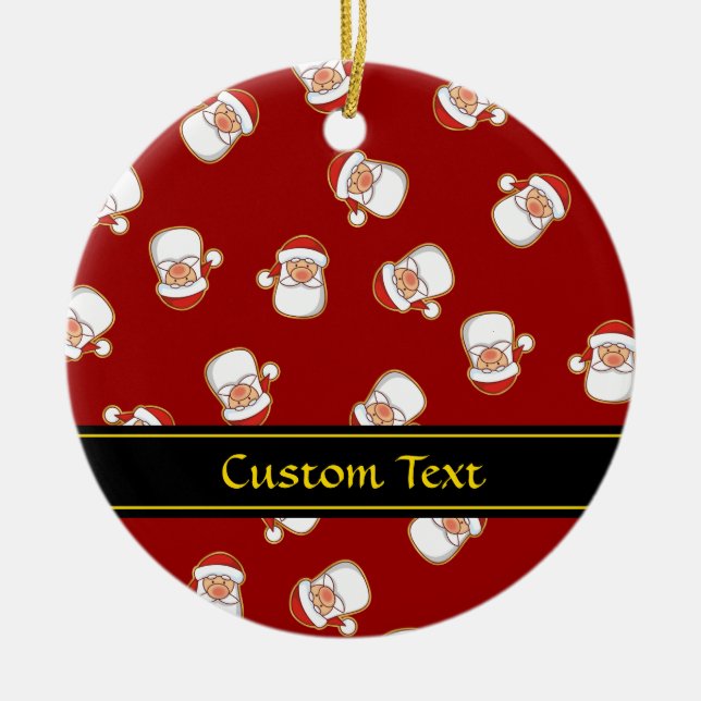 Adorno De Cerámica Patrón de cabeza de Santa (Frente)