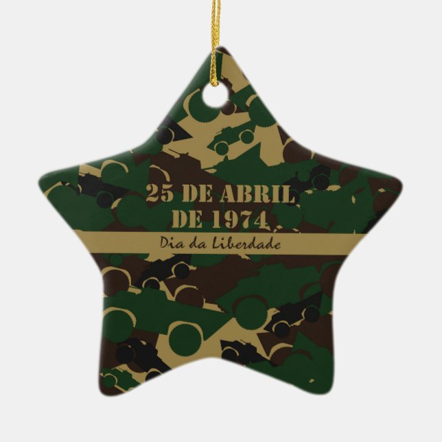 Adorno De Cerámica Patrón de camuflaje de vehículos militares (Frente)