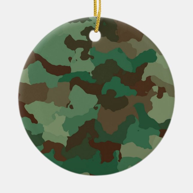 Adorno De Cerámica Patrón de camuflaje militar (Fuerzas Armadas) (Frente)