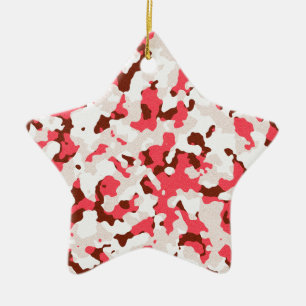 Adorno De Cerámica Patrón de camuflaje rojo
