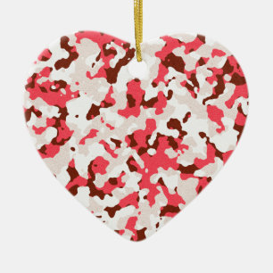 Adorno De Cerámica Patrón de camuflaje rojo