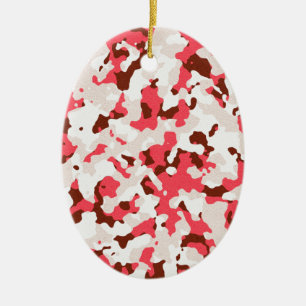 Adorno De Cerámica Patrón de camuflaje rojo