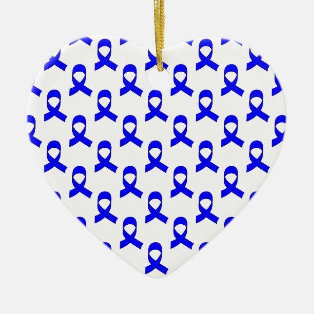 Adorno De Cerámica Patrón de cinta azul (Frente)