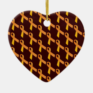 Adorno De Cerámica Patrón de cintas de naranja con mosaico