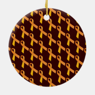 Adorno De Cerámica Patrón de cintas de naranja con mosaico