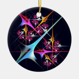 Adorno De Cerámica Patrón de color de arte de color rosa floral moder