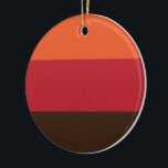 Adorno De Cerámica Patrón de color retro 3 rayado de 70<br><div class="desc">Trotters de Globe de patrón de color de tres bandas retro de los años 70 se especializa en imágenes idiosincrásicas de todo el mundo. Aquí encontrará tarjetas de felicitación únicas,  postales,  Posters,  Mousepads y más.</div>