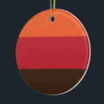 Adorno De Cerámica Patrón de color retro 3 rayado de 70<br><div class="desc">Trotters de Globe de patrón de color de tres bandas retro de los años 70 se especializa en imágenes idiosincrásicas de todo el mundo. Aquí encontrará tarjetas de felicitación únicas,  postales,  Posters,  Mousepads y más.</div>