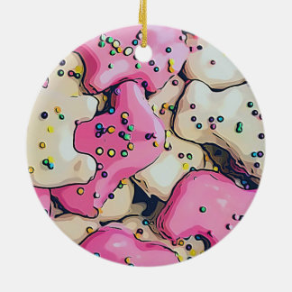 Adorno De Cerámica Patrón de cookies de animales escarchados