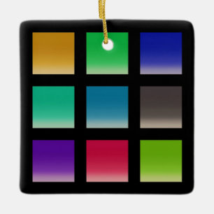 Adorno De Cerámica Patrón de cuadrados abstractos modernos