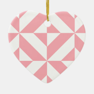 Adorno De Cerámica Patrón de cubo de decúbito geométrico de melón ros
