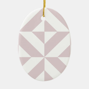 Adorno De Cerámica Patrón de cubo de decúbito geométrico Lilac Purple