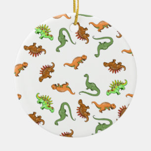 Adorno De Cerámica Patrón de dinosaurio lindo