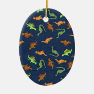 Adorno De Cerámica Patrón de dinosaurios lindos