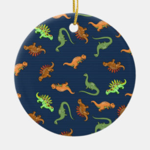 Adorno De Cerámica Patrón de dinosaurios lindos