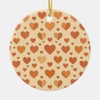 Adorno De Cerámica Patrón de dispersión de corazón de terracota