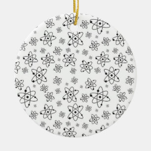 Adorno De Cerámica Patrón de edad atómica retro de átomos