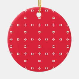 Adorno De Cerámica Patrón de Encanto Navideño 09 -