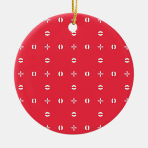 Adorno De Cerámica Patrón de Encanto Navideño 09 -