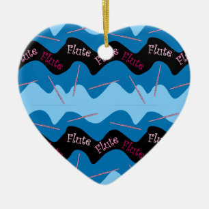 Adorno De Cerámica Patrón de flauta rosada