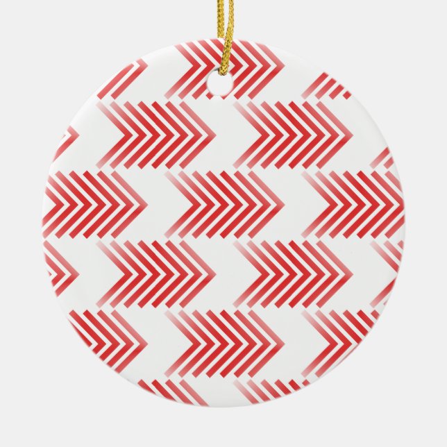 Adorno De Cerámica Patrón de flecha tribal roja (Frente)