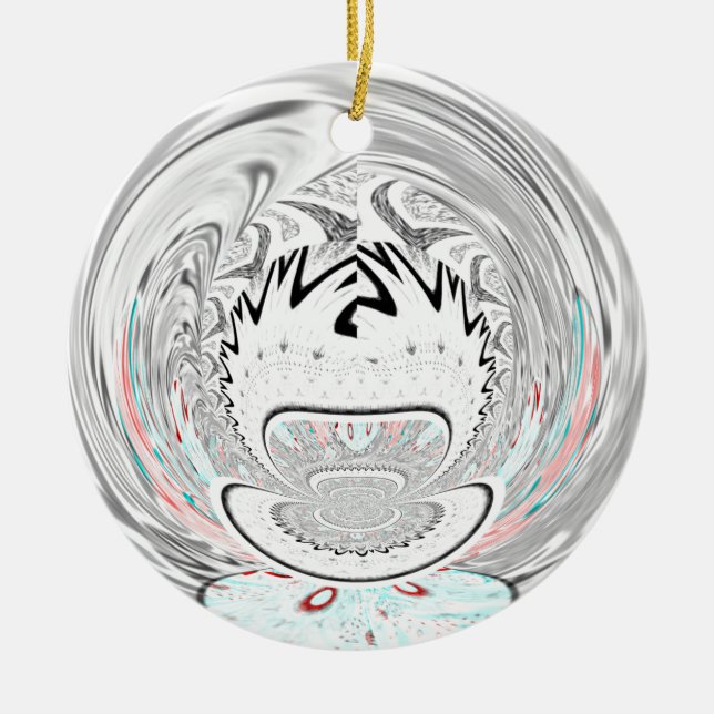 Adorno De Cerámica Patrón de flora urbana moderna (Frente)