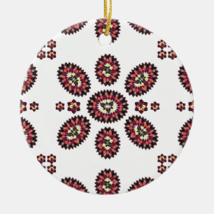 Adorno De Cerámica Patrón de flores de Mandala