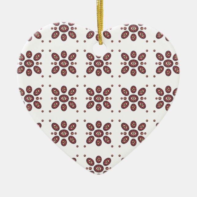 Adorno De Cerámica Patrón de flores de Mandala (Frente)