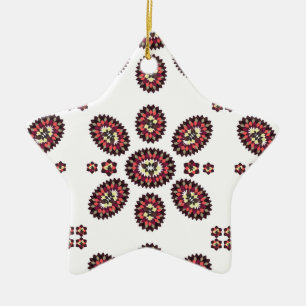 Adorno De Cerámica Patrón de flores de Mandala