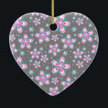Adorno De Cerámica Patrón de flores rosas dulces de resumen romántico<br><div class="desc">Patrón de flores rosas dulces de resumen romántico</div>