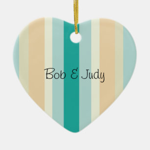 Adorno De Cerámica Patrón de franjas marítimas