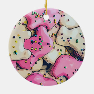 Adorno De Cerámica Patrón de galleta de animales escarchados