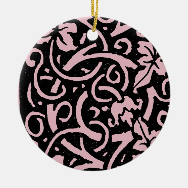 Adorno De Cerámica Patrón de hojas de vino de William Morris Grapevin (Frente)