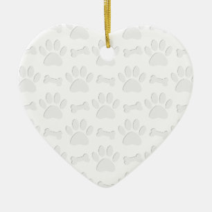 Adorno De Cerámica Patrón De Huesos Y Patas De Perro Cortadas De Pape