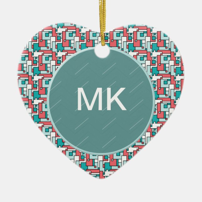 Adorno De Cerámica Patrón de ladrillo retro (Frente)