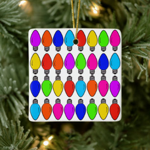 Adorno De Cerámica Patrón de lámparas de navidad