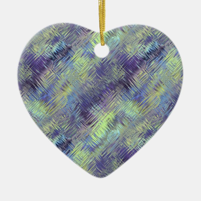 Adorno De Cerámica Patrón de líquido azul tanzano (Frente)