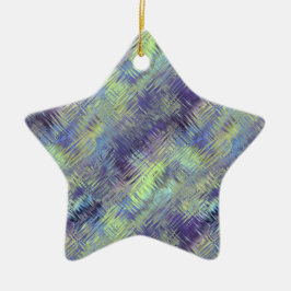 Adorno De Cerámica Patrón de líquido azul tanzano