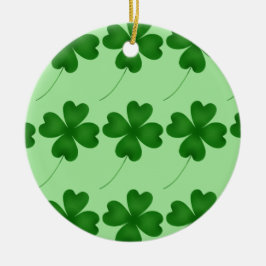 Adorno De Cerámica Patrón de los Clovers afortunados