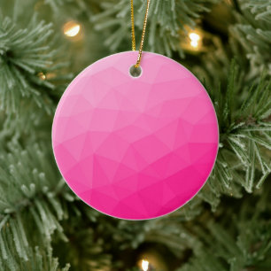 Adorno De Cerámica Patrón de malla geométrica con gradiente rosa cali
