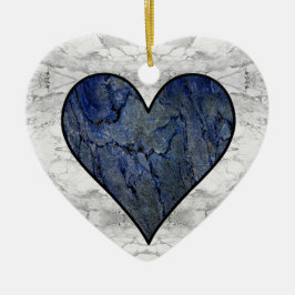 Adorno De Cerámica Patrón de Mármol de Piedra Azul