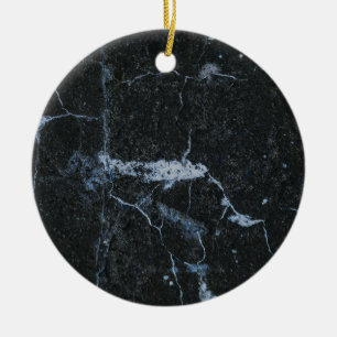 Adorno De Cerámica Patrón de mármol negro