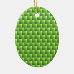 Adorno De Cerámica patrón de mimbre verde claro, artesanías de verano