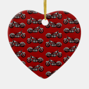 Adorno De Cerámica Patrón de motocicleta de época