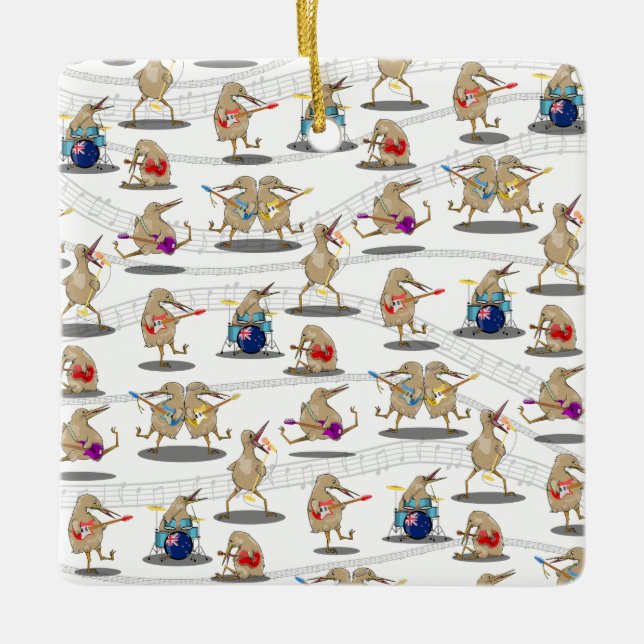 Adorno De Cerámica Patrón de música de Nueva Zelanda (Anverso)