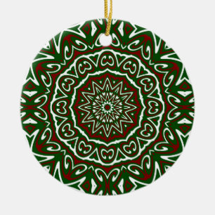 Adorno De Cerámica Patrón de Navidades ordenados 3