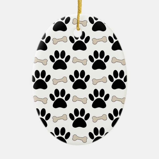 Adorno De Cerámica Patrón De Pasta Y Huesos (Frente)